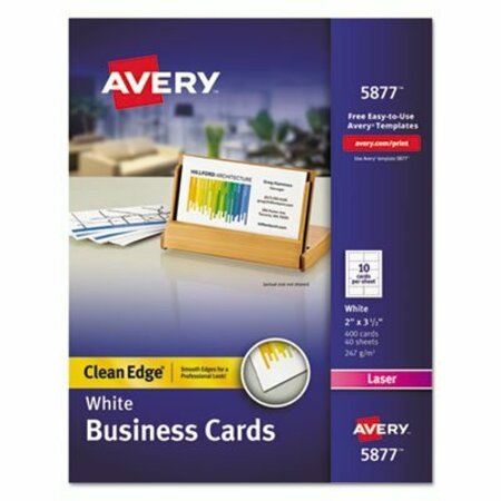 AVERY DENNISON CARD, CE BUSINESS 400, WHT 5877